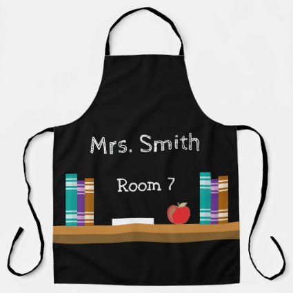 Faux chalkboard personalized teacher apron