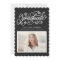 Faux Chalkboard Rustic Script Photo Graduation