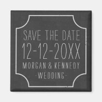 Faux Chalkboard Save The Date Wedding Magnet
