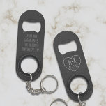 Faux Chalkboard Wedding Keychain Bottle Opener<br><div class="desc">Rustic chalkboard inspired bottle openers are a perfect wedding favor to say thank you being there on your special day. Add your initials and special date to the chalky heart and on the reverse, add a short thank you (max 4 lines). All a faux printed effect and not real chalkboard....</div>