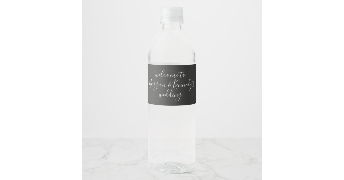 Chalkboard water bottle labels