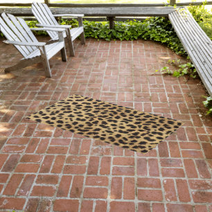Faux Cheetah Animal Skin Outdoor Rug