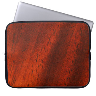 Faux Cherry Wood Grain Laptop Travel Sleeve