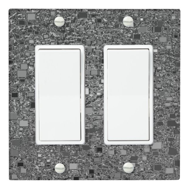 Faux Chrome Mini Box Background Light Switch Cover (In Situ)