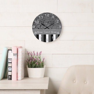 Faux Chrome Mini Box Background Template Large Clock