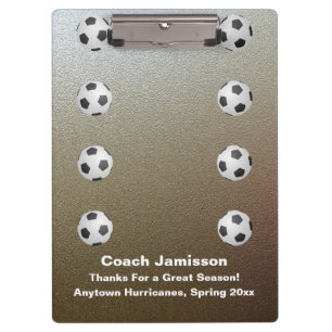Faux Chrome, Soccer Coach, Name, Clipboard
