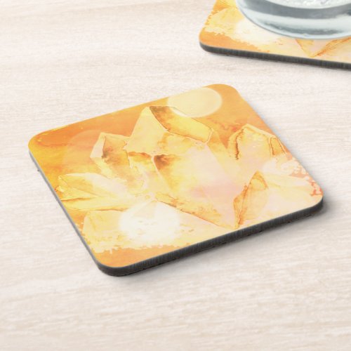 *~* Faux Citrine Chakra Crystal Energy Healing Coaster