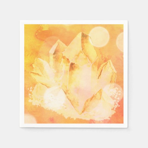 *~*  Faux Citrine Crystal Healing Energy Chakra Napkins