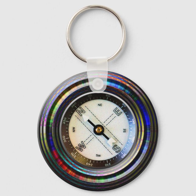 Faux Compass Keychain (Front)