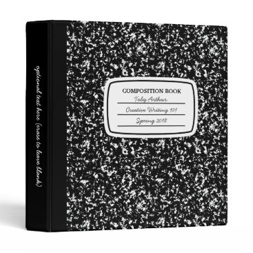 Faux Composition Book 3-ring Binder