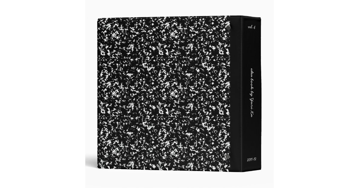 Faux Composition Book 3-ring Binder | Zazzle