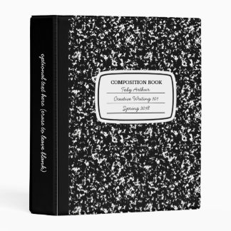 Faux Composition Book Mini Binder