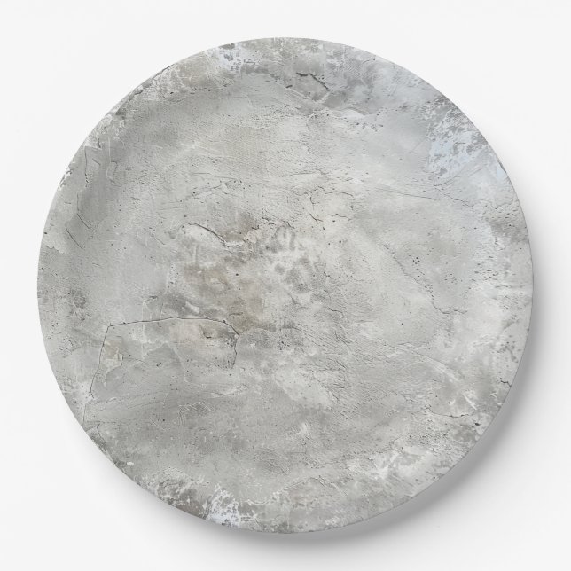 Faux Concrete Paper Plates (Front)