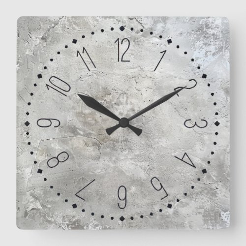 Faux concrete wall clock