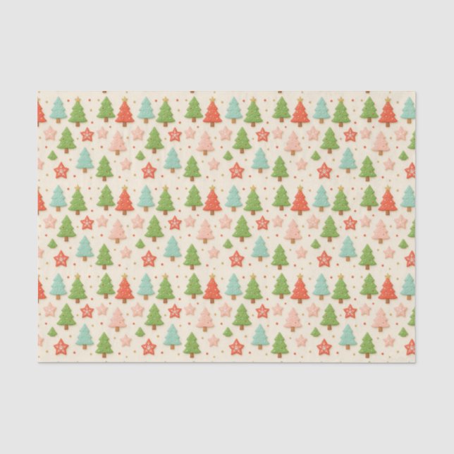 Faux Cookies in Clay Christmas Tissue Paper (Front)