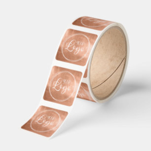 Faux Copper Brown Foil for Your Logo Square Sticker