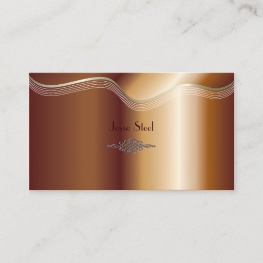 Customizable Faux copper business cards