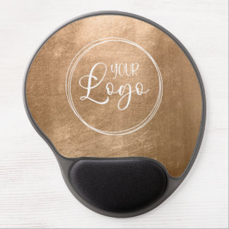 Faux Copper Gold Foil Logo Gel Mouse Pad
