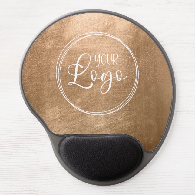 Faux Copper Gold Foil Logo Gel Mouse Pad (Front)