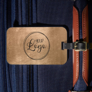 Faux Copper Gold Foil Your Logo Luggage Tag