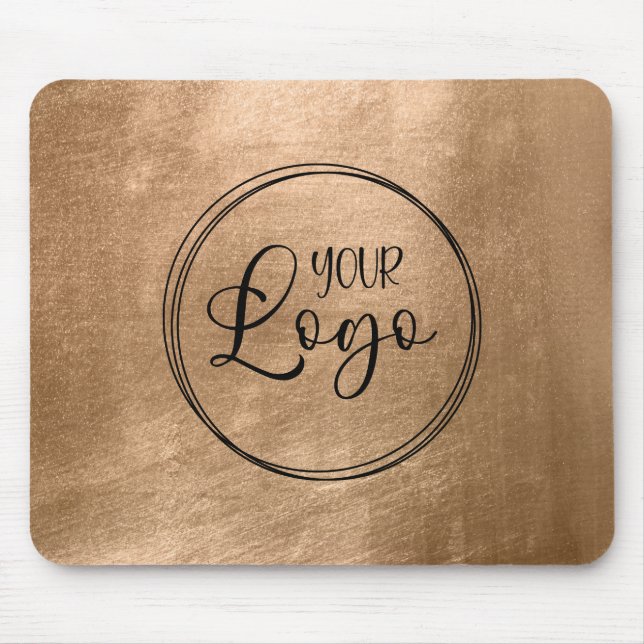 Faux Copper Gold Foil Your Logo Mouse Pad (Front)