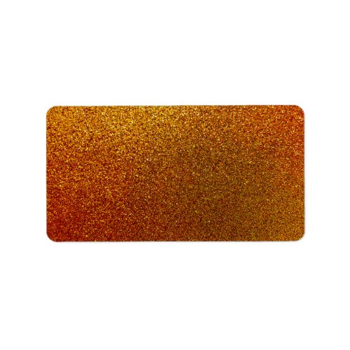 Faux Copper Gold Yellow Glitter Background Sparkle Label