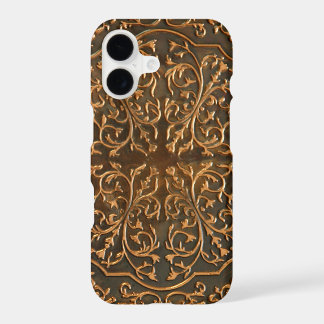Faux Copper Metalwork Scroll Design iPhone 17 Case