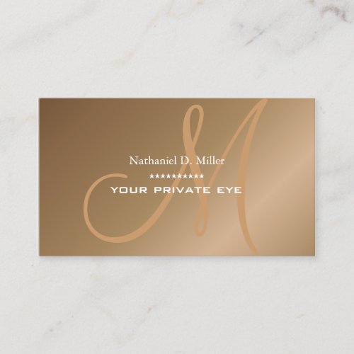 Customize this monogram business card