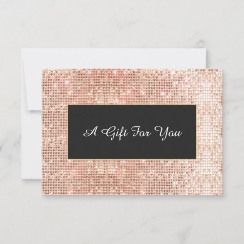 Faux Copper Sequins Spa and Salon Gift Certificate