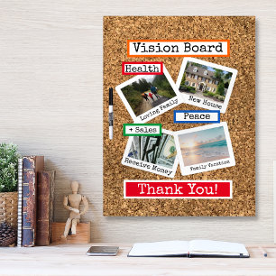 Faux Cork Custom Photo Collage Vision Board