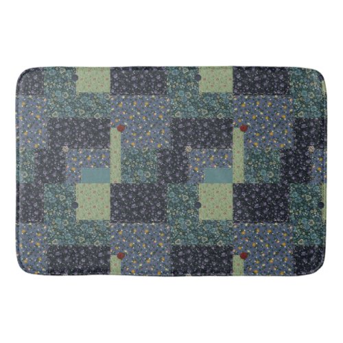 Faux Country Patchwork Quilt Bath Mat