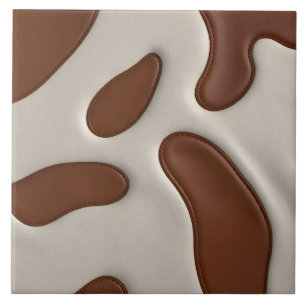 Faux Cow Leather Modern Luxury Elegant Collection Ceramic Tile
