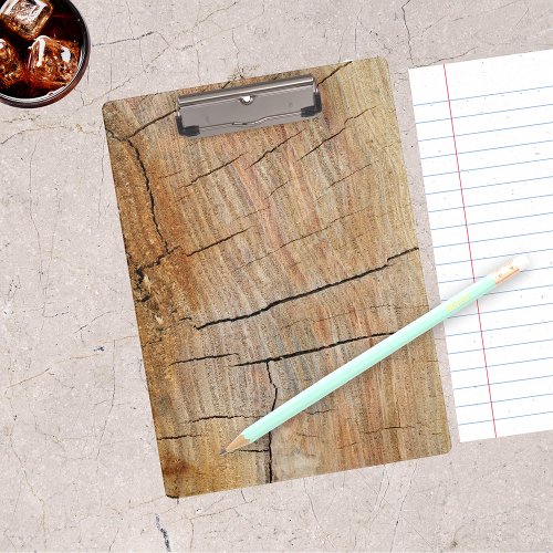 Faux Cracked Tree Rings Clipboard