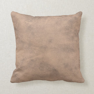 Faux Cream Cowhide Leather Throw Pillow
