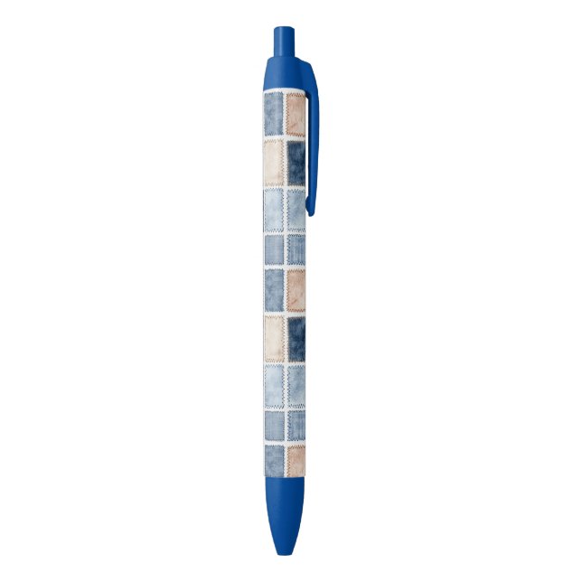 Faux Cream Denim Blue Jean Pen (Bottom (Vertical))