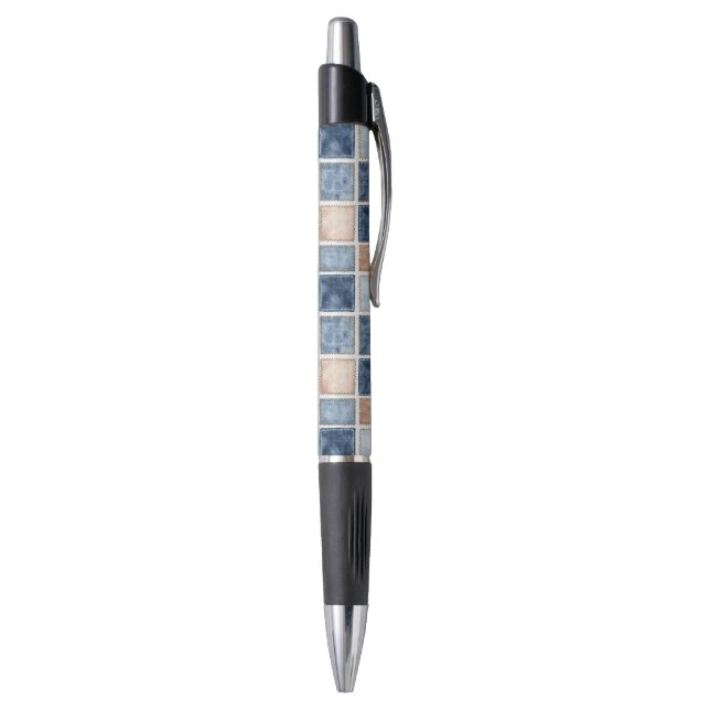 Faux Cream Denim Blue Jean Pen (Bottom (Vertical))