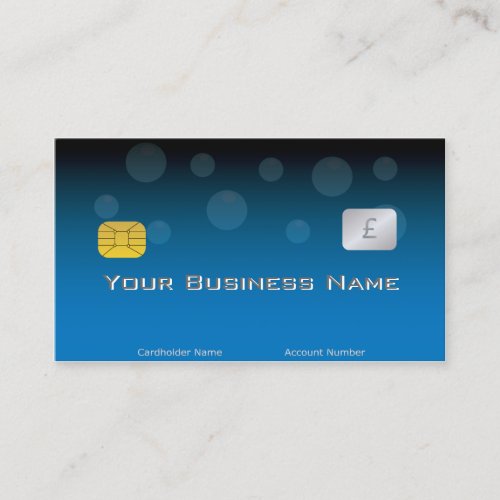 Blue Credit Card Style Business Card