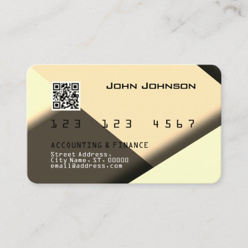 Faux credit or debit card look geometric