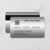 Faux credit or debit card look metallic (Front/Back)