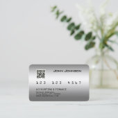 Faux credit or debit card look metallic (Standing Front)