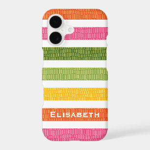 Faux Croc Bright Stripe iPhone 17 Case