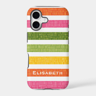 Faux Croc Multi Stripe iPhone 17 Case