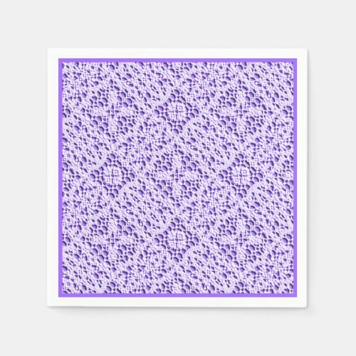 Faux Crochet Mauve  Napkins