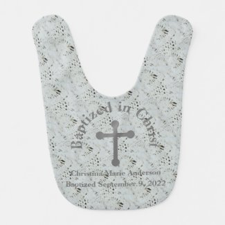Vintage Faux Crocheted Christening Bib