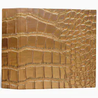 Faux Crocodile Leather Animal Skin Pattern 3 Ring Binder