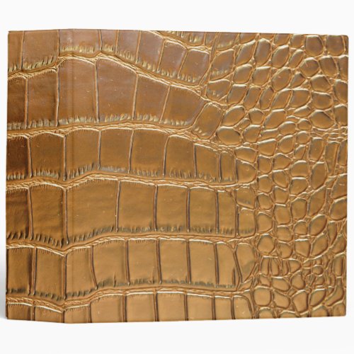 Faux Crocodile Leather Animal Skin Pattern 3 Ring Binder