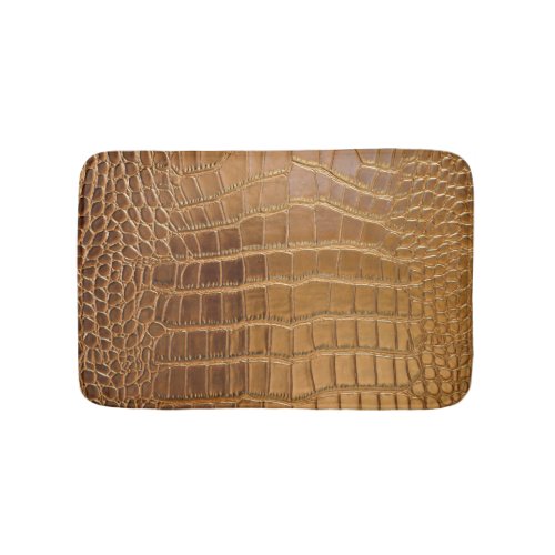 Faux Crocodile Leather Animal Skin Pattern Bath Mat