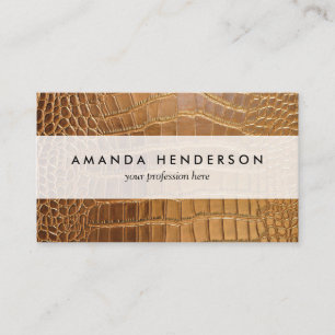Faux Crocodile Leather Animal Skin Pattern Business Card