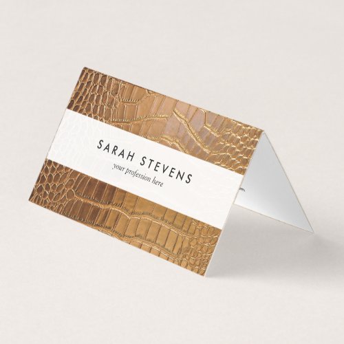 Faux Crocodile Leather Animal Skin Pattern Business Card