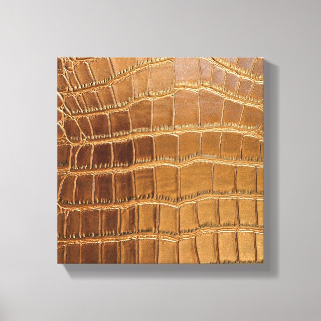 Faux Crocodile Leather Animal Skin Pattern Canvas Print (Front)